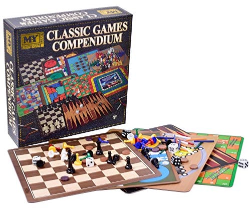 M.Y Classic Games Compendium | 100 Games Inside | Includes Chess, Ludo, Dice Games, Matchstick Puzzles And Many More!