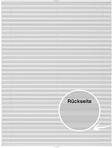 ondeco Plissee nach Maß Thermo für Fenster innen Montage in Glasleiste mit Spannschuh Sonnenschutz-Rollo Lichtschutz Blickdicht leichte Verdunkelung Weiß B: 71-80 cm, H: 201-250 cm