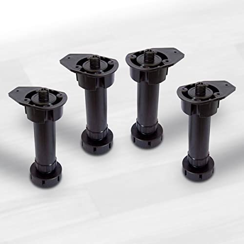 Set 4 patas + base para mueble de cocina - altura 130-180 mm. (1 paquete - 4 unidades)