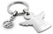 Volkswagen 7E9087010 Schlüsselanhänger Schutzengel drive safe Edelstahl, VW Kollektion, 70 x 40 mm