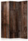 murando - Paravent Raumteiler Innen Holz 135x172 cm 3-teilig Einseitig Raumtrenner Trennwand Holz Room Divider Mobiler Sichtschutz Spanische Wand Raum Abtrennung Holzoptik Wood Bretter f-C-0227-z-b
