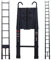 Loft Ladder Telescopic Ladder 6.2M Multi-Purpose Folding Aluminium Telescoping Ladder Extendable Portable Ladder with Hooks Daily Emergency Step Ladder with EN131 and CE Standard (20.5FT/6.2M, Black)