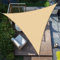 SUNNY GUARD Toldo Vela de Sombra Impermeable 6x6x6m Triangular a Prueba de Viento protección UV para Patio,Jardín, Exteriores, Terraza, Color Arena
