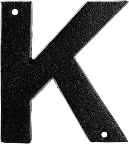 Black Cast Iron Door Letter K - Use For House and Flat Door Numbers or Signs