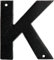 Black Cast Iron Door Letter K - Use For House and Flat Door Numbers or Signs