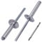 SKIR'CO (30 pezzi) Rivetti ciechi in alluminio con flangia grande 4,8 x 30 mm, mandrino in acciaio, punta da trapano inclusa