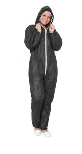 Einwegoverall Schwarz Gr. L/XXL Overall Maleranzug Einweganzug Schutzbekleidung Schutzanzug XXL 5 Stück