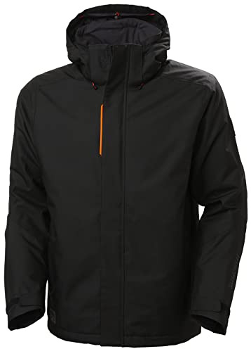 Helly-Hansen Kensington Isolierte Winterjacken für Herren mit leichter, atmungsaktiver, wasserdichter Isolierung, abnehmbarer Kapuze, 911 Schwarz, M