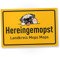 DankeDir! Hereingemopst - 30 x 20 cm Schild - Geburtstagsgeschenk Mops Karte Spruchschild lustiger Spruch - Geschenkidee Partydeko Freunde Geschenk Deko Hundebesitzer