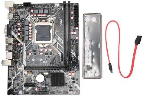 ASHATA LGA1200 ATX Motherboard, For Intel For Core 10th Series For Core I3 I5 I7 Desktop H410 Motherboard, Dual Channel DDR4 NVME M.2 Interface PCIE 16X Gen 3.0 Slot