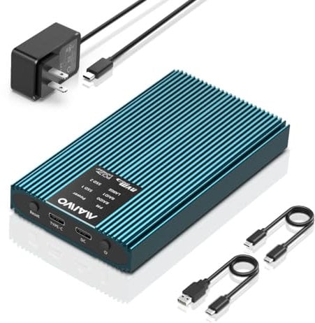 MAIWO M.2 NVMe PCIe RAID Enclosure, Dual Bay Enclosure for M.2 NVMe PCIe SSD with RAID0/1/PM/JBOD, USB 3.2 Gen2x2 Type-C 20Gbps Speed, 16TB Capacity (K2022R)