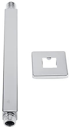 Tubo Per Montaggio a Parete con Braccio Doccia Quadrato Superiore in Acciaio Inossidabile Per Prolunga Soffione Doccia da Bagno, Braccio Per Montaggio a Soffitto Per Soffioni Doccia Estensibili(25cm)