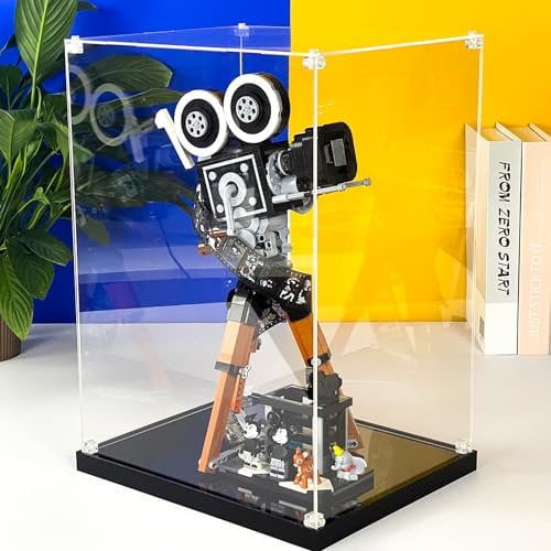 NOVDA Acrylic Display Case for LEGO Walt Disney Tribute Camera 43230, Dust-proof Display Box for Lego 43230, Size:25x22x38cm (NOT Included The Model)