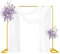 Arco per matrimonio, 2,2 × 2,2 m, supporto per rose in metallo per matrimonio, arco quadrato, arco d'uva dorato, supporto per cerimonia, feste, baby shower, compleanno, decorazione di laurea