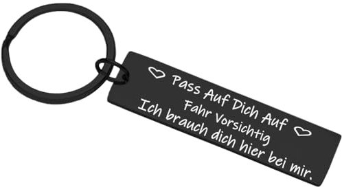 Tecreo Drive Safe Schlüsselanhänger I Love You Schlüsselanhänger Freund Ehemann Geschenk Fahrer Geburtstag Geschenke für Ihn Freund Ehemann Geschenke