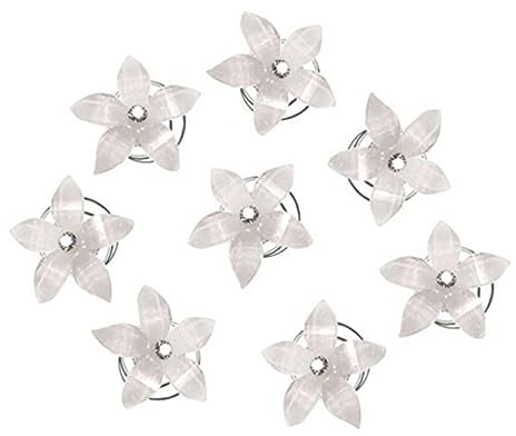 Housoutil Flower Spiral Clip Set Pcs Rhinestone Crystal Hairpin Stylish for Wedding Prom Birthday Party Occasions