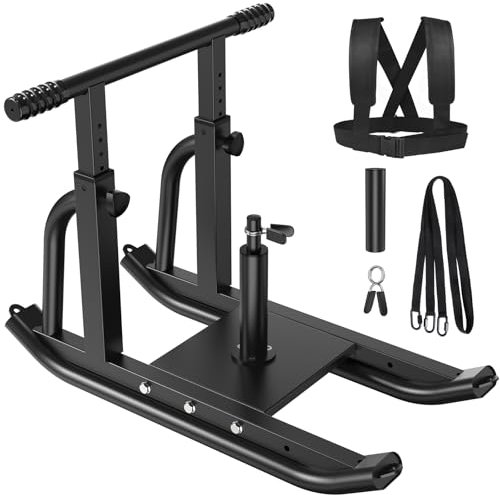 Choiana Slitta per allenamento, regolabile, attrezzatura da palestra, slitta per allenamento, slitta fitness per migliorare la forza muscolare e migliorare la velocità, adatta per pesi da 2,5 cm e 5,1