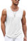COOFANDY Herren Tank Top Ärmelloses Shirt Fitness Achselshirt Schnelltrocknendes Gym Sleeveless Funktionsshirt Sport Laufshirt für Männer Weiß M