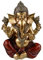 Kremers Schatzkiste Dekofigur Ganesha sitzend 27 cm - Figur Deko Skulptur Statue Shiva Polyresin Buddha Yoga