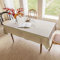 Home Brilliant White Linen Tablecloth Wipe Clean, Washable Waterproof Table Cloth for Indoor Outdoor Use, Dust-Proof Table Protector for Kitchen Table, Light Linen, 140CM x 183CM