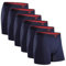 DANISH ENDURANCE Boxer Bambou Homme, Calecon Homme Ultra Doux et Respirant, Lot de 6, Bleu Marine, L