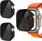 AOKUTDA 3-Stück Schutzhülle mit Displayschutzfolie Kompatibel mit Apple Watch Ultra 2 /Ultra 49mm,30° Anti Spy Privacy Kratzfest Gehärtetes Glas Schutzfolie für iWatch 49mm Hard Gehäuse（Schwarz）
