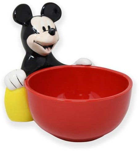Disney Bol à bonbons Mickey Mouse sous licence officielle, bol à goûter en céramique, figurine – 15,2 cm