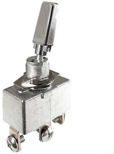 Oniissy Interrupteur à bascule en métal 12 V 50 A, pour voiture et yacht, 90 cm, 3 vitesses, haute puissance, finition chromée