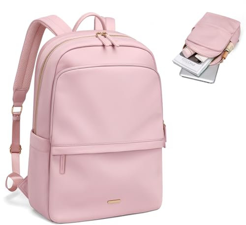 GOLF SUPAGS Femmes Sac à dos Sac de jour Décontracté pour le Travail Voyage Sac à dos Universitaire Porte-monnaie Fits 14 Pouces Notebook(Rose)