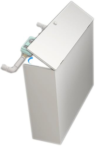 Wasserdichte PVC-Heizkörperabdeckung mit Ablagefläche, Heizkörperverkleidung für Bad, Wohnzimmer, zum Schutz von Heizkörpern, Rohren, Wasserleitungen und Schaltkästen(60x30x20cm/24x12x8in)