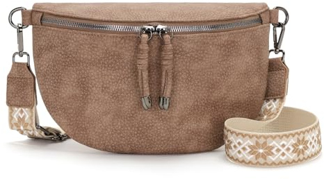 YISUOHOOM Bauchtasche Damen Umhängetasche klein Crossbody Bag Veganes Leder Brusttasche kleine tasche damen Khaki Geschenke für Frauen
