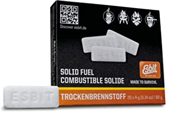Esbit 8309125 Lot de 20 tablettes d'alcool à brûler Mixte Adulte, Blanc, 4 g