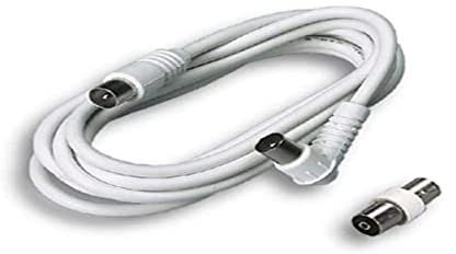 FANTON 31080 - Cavo coassiale, maschio / femmina, 3 m, bianco [Italia]