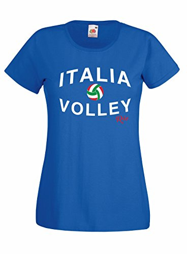 Settantallora - T-Shirt Maglietta Donna J1086 Italia Nazionale Pallavolo Rio