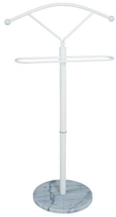 HAKU Möbel Herrendiener weiß, Marmor, Metall - Maße: B 50 cm x H 105 cm x T 32 cm, Style: Modern