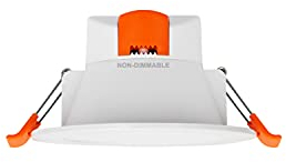 ENUOTEK Luminaria Foco Plafon LED Downlight Empotrable en Techo 8W 3000K 4000K 5000K Ajustable antes Instalacion 75-90MM Diámetro de Instalación IP44 para Cocina Baño Lot de 1