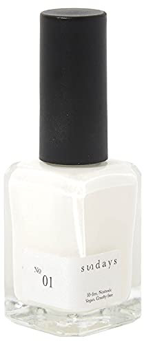 Sundays 10-Free, Nontoxic Nail Polish No.01 (Opaque snow white)