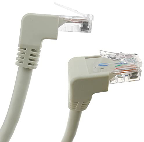 BeMatik - Cable de Red de categoría 6 Cat.6 RJ45 acodado UTP 24AWG LAN de 25 cm