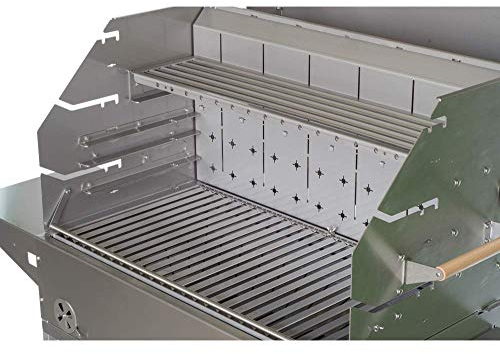 Barbecue professionale PG 800 celebration in acciaio inox, barbecue a carbonella, griglia Hendl, braciere professionale, barbecue Nirosta V2A