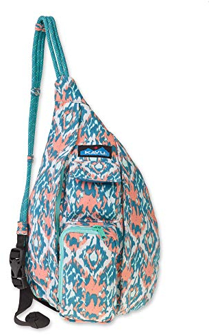 KAVU Mini Seil Tasche Baumwolle Crossbody Sling - Beach Paint