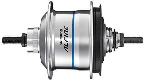 SHIMANO Cycling Alfine SG-S7051-8 Fahrrad-Nabenschaltung, 8 G nge, mit Rotorhalterung, silberfarben 32H