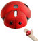 elec Space 2.4G Wireless Mouse Cute Animal Ladybug Shape 3000DPI Portable Mobile Optical Mouse with USB Receiver 3 Buttons Cordless Mouse for PC Mac Laptop Computer Notebook (Red)