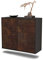 Dekati Sideboard Huntington Beach hängend (92x77x35cm) Korpus anthrazit matt - Front rostigen Industrie-Design - Push to Open