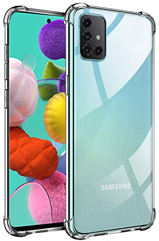 CoolGadget Ultra Crystal Clear Hülle für Samsung Galaxy A51, Transparente TPU Schutzhülle mit Stoßschutz, Klar