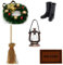 showll wichteltür zubehör Weihnachten weihnachtswichtel zubehör Miniatur wichtel Puppenhaus möbel Zubehör Set Weihnachtskranz Gummistiefel Kehrbesen Teppichdecke Öllampe Mini Ornament