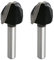 Aopin Core Box Router Bit 5/8 Cutting Dia 1/4 Shank Dia Double Flute Round Nose Tipped Round Groove Router Bit, Carbide, Black, Silver, 2Pcs