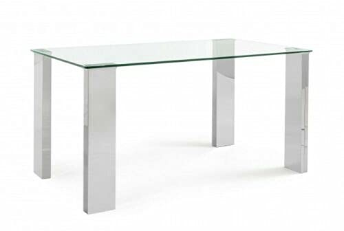 Mar.c.a. Design 9475-9541 cm Mesa, Vidrio MDF, Acero, 140x80x75 cm, 40000 Unidades