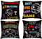 SOSPIRO 4 Pack Video Game Throw Pillow Cover 18 x 18 Inch Gaming Cushion Cover Gamer Controller Pillow Cover Pillowcase Decorative for Gaming Fan Video Game Themed Party Sofa Bedroom Home Decor