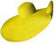 GOWEGB Grand chapeau de plage pour femme avec écran solaire - Chapeau de paille à large bord - Chapeau de paille surdimensionné, a-jaune, taille unique