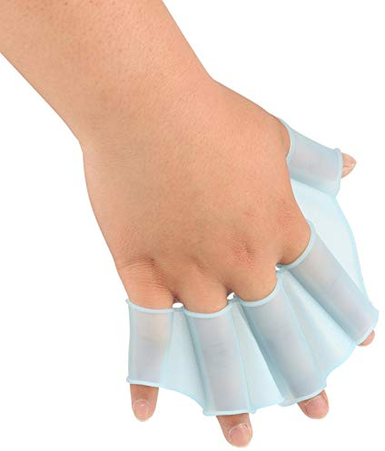 Alvinlite Schwimmhandschuhe mit Schwimmhäuten Fingerflossen Flossen Schwimmtraining Surfen Tauchen Wasserübungen(Small)